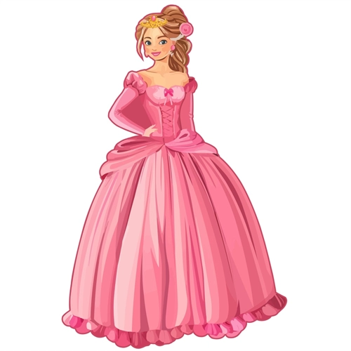 Princess Theme Royal Blossom Princess Transparent Sticker